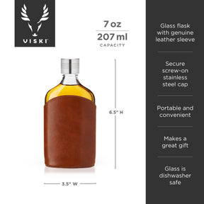 Season and Stir™ Parker Leather-Wrapped Glass Flask
