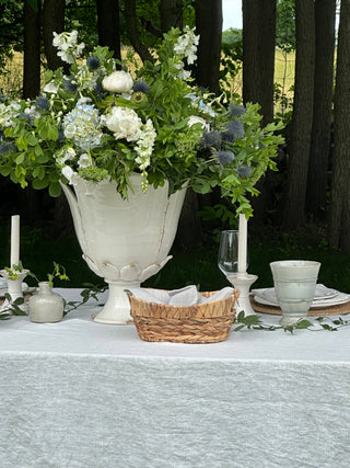 Close-up view of the Season and Stir™ Sophia Ceramic Vase highlighting its intricate design.