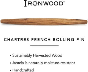 Season and Stir™ Ironwood Gourmet Acacia Wood French Rolling Pin