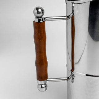 Season and Stir™ Polished & Hammered Oval Pitcher with Wood Handle