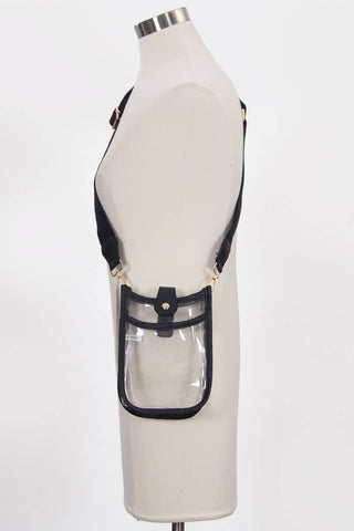 Clear Stadium Crossbody Mini Bag: Orange