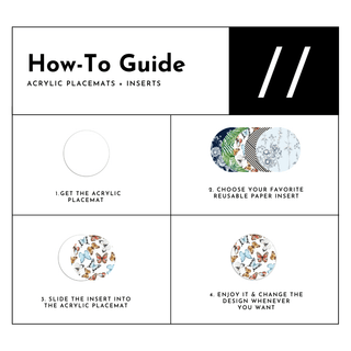 Round Acrylic Placemats - inserts sold separately
