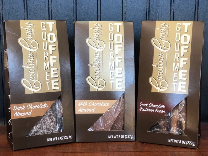 Season and Stir™ Toffee - Choice of Milk Chocolate Almond, Dark Chocolate Almond or Dark Chocolate Pecan on sale!