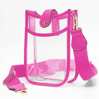 Clear Stadium Crossbody Mini Bag: Orange
