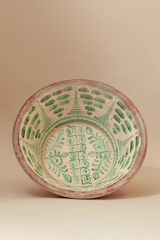 Handcrafted Spanish Lebrillo Granaínos Basin Bowl – Green choose your style - PRESALE ONLY