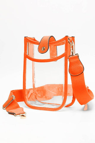 Clear Stadium Crossbody Mini Bag: Black