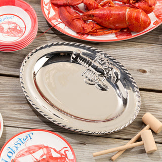 Silver Plated Lobster Oval Platter 16 x 12 inches