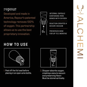 Season and Stir™ Repour Alchemi Wine Saving Stopper set of 6