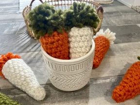 Season and Stir™ Farmhouse Crochet Carrot, Easter Décor