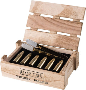 Season and Stir™ Gold Bullet Stones Wood Box Set - Bezrat