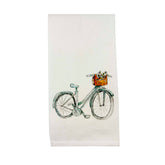 Season and Stir™ Blue Bike With Flowers Dish Towel