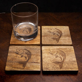 Season and Stir™ Fish Etched Wood Coasters