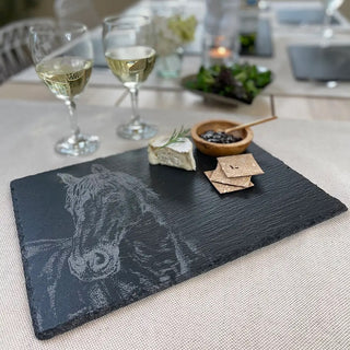 Season and Stir™ Horse Portrait Slate Cheese Board