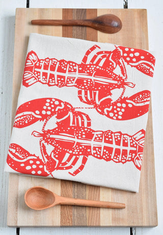 Season and Stir™ Oyster Tea Towel in Navy Blue or Lobster in Red