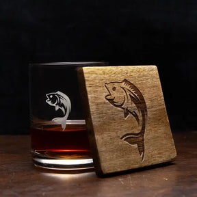 Season and Stir™ Fish Etched Wood Coasters