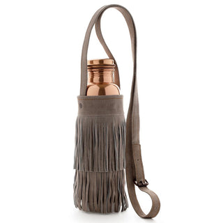 Season and Stir™ Tamra Suede Fringed Bottle Carrier