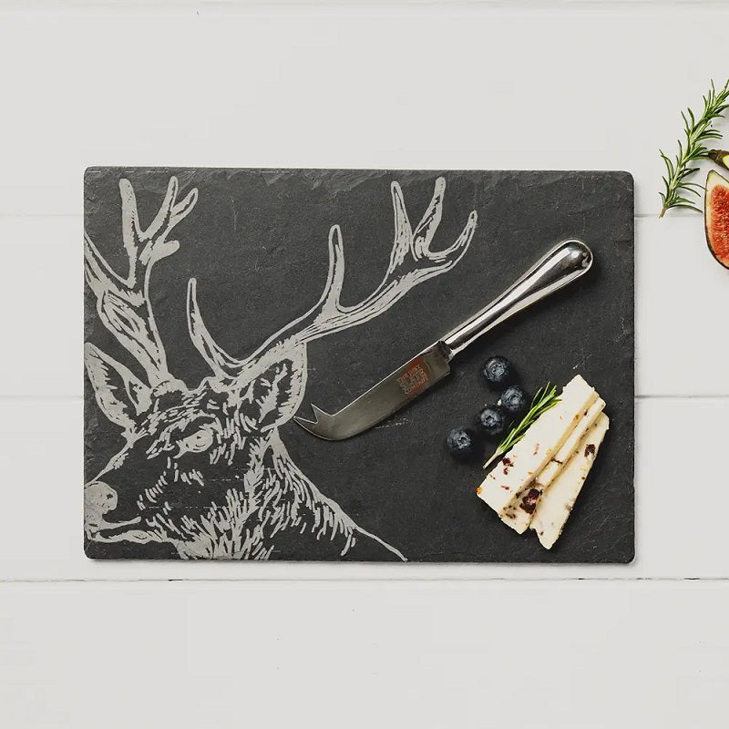 Season and Stir™ Lobster, Stag, Salmon or Highland Cow table top slate hot plate