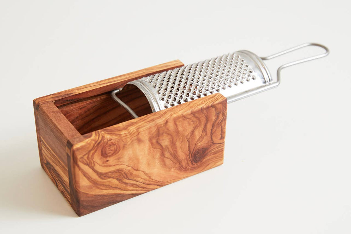 Season and Stir™ Italian Olivewood Box Cheese Grater