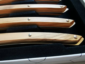Season and Stir™ Set of 6 Thiers olive wood steak knives