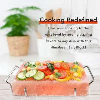 Season and Stir™ Himalayan Secrets 8" x 8" x 2" Salt Plate with Holder