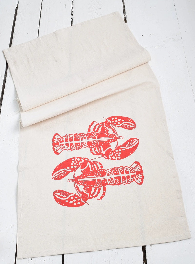 Season and Stir™ Oyster Tea Towel in Navy Blue or Lobster in Red