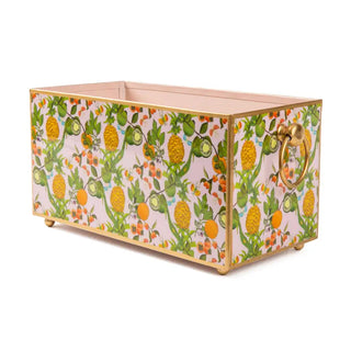 Season and Stir™ Pineapple Gardens Enameled Rectangular Cachepot 6x12