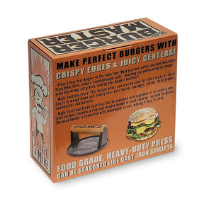 Season and Stir™ -BURGER MASTER - cast iron weight for making "smash burgers"