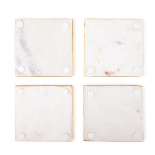 Season and Stir™ Square Marble Coasters for Drinks