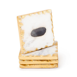 Season and Stir™ Square Marble Coasters for Drinks