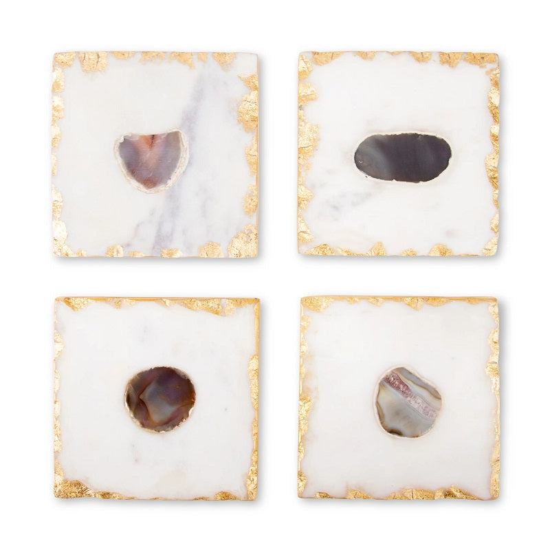 Season and Stir™ Square Marble Coasters for Drinks