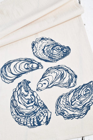 Season and Stir™ Oyster Tea Towel in Navy Blue or Lobster in Red