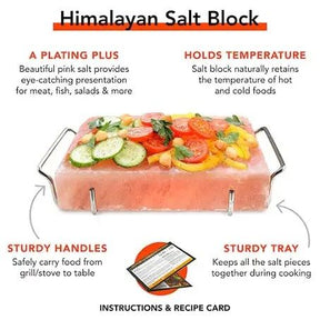 Season and Stir™ Himalayan Secrets 8" x 8" x 2" Salt Plate with Holder