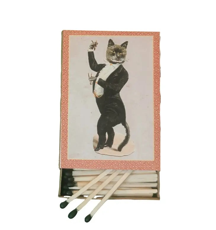 Season and Stir™ "Dapper Cats" Handmade Decorator Matchbox