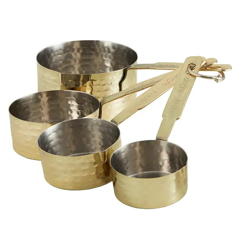 Season and Stir™ Hammered Measuring cups - Gold or Copper