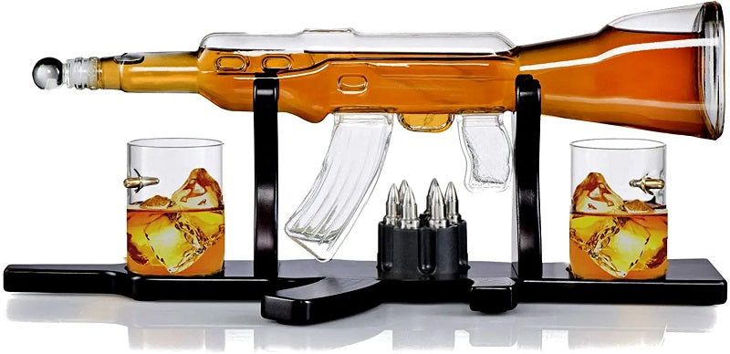 Season and Stir™ - Gun Decanter With 2 Glasses - Bezrat ON SALE!