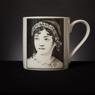 Season and Stir™ Jane Austen Fine Bone China Mug - the writer illustrated