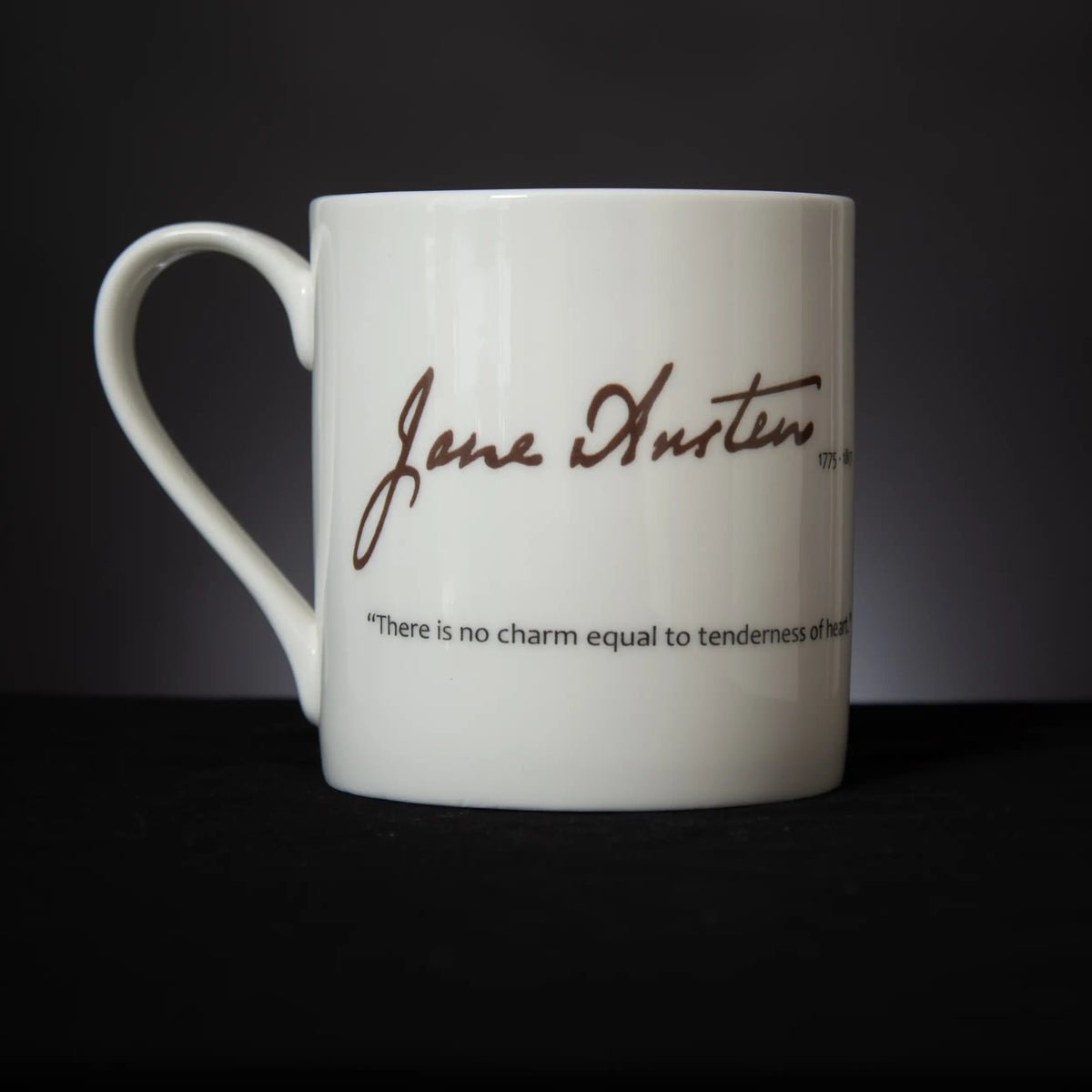Season and Stir™ Jane Austen Fine Bone China Mug - the writer illustrated