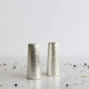 Season and Stir™ Salt and Pepper Shaker Set with Two Tone Hammered Design Nouvelle